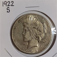 1922 "S" - PEACE SILVER DOLLAR (4)