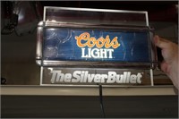 Coors Light lighted wall sign