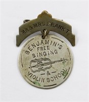 Antique Benjamin's Singing & Violin School Badge