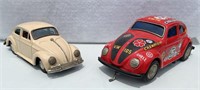 VINTAGE VW TAIYO BEETLE & 1960's VW TIN BUG BEETLE