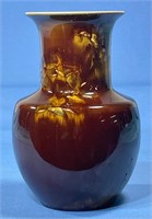 Weller Aurelian Brown Glaze Artist Vase