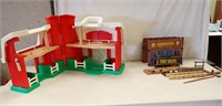 FISHER PRICE BARN & FT BRAVO FORT PIECES