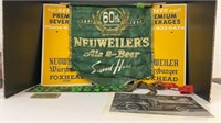 Neuweiler’s advertising lot: flag, car sticker,