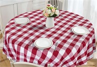 Round Tablecloth 70 inch Buffalo Checkered Table C