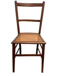 Wooden Side Chair with Cain Seat