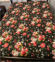 Black Floral Comforter Full / Queen