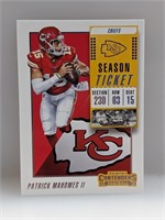 2018 Panini Contenders Patrick Mahomes 51