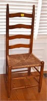 LADDER BACK RUSH SEAT SIDE CHAIR