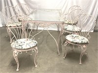 Woodard Vintage Patio Table and Six Chairs