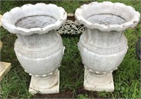 Two Large Resin Planters