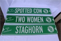 New Glarus Spotted Cow/Two Women/Staghorn signs