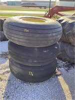 3 Large Implement Tires & Rims