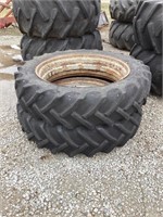 Two Firestone 13.6-38 Tires & Rims