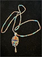 Sterling Tribal Art Necklace