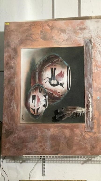 Native American Indian wall art 38in x 4’