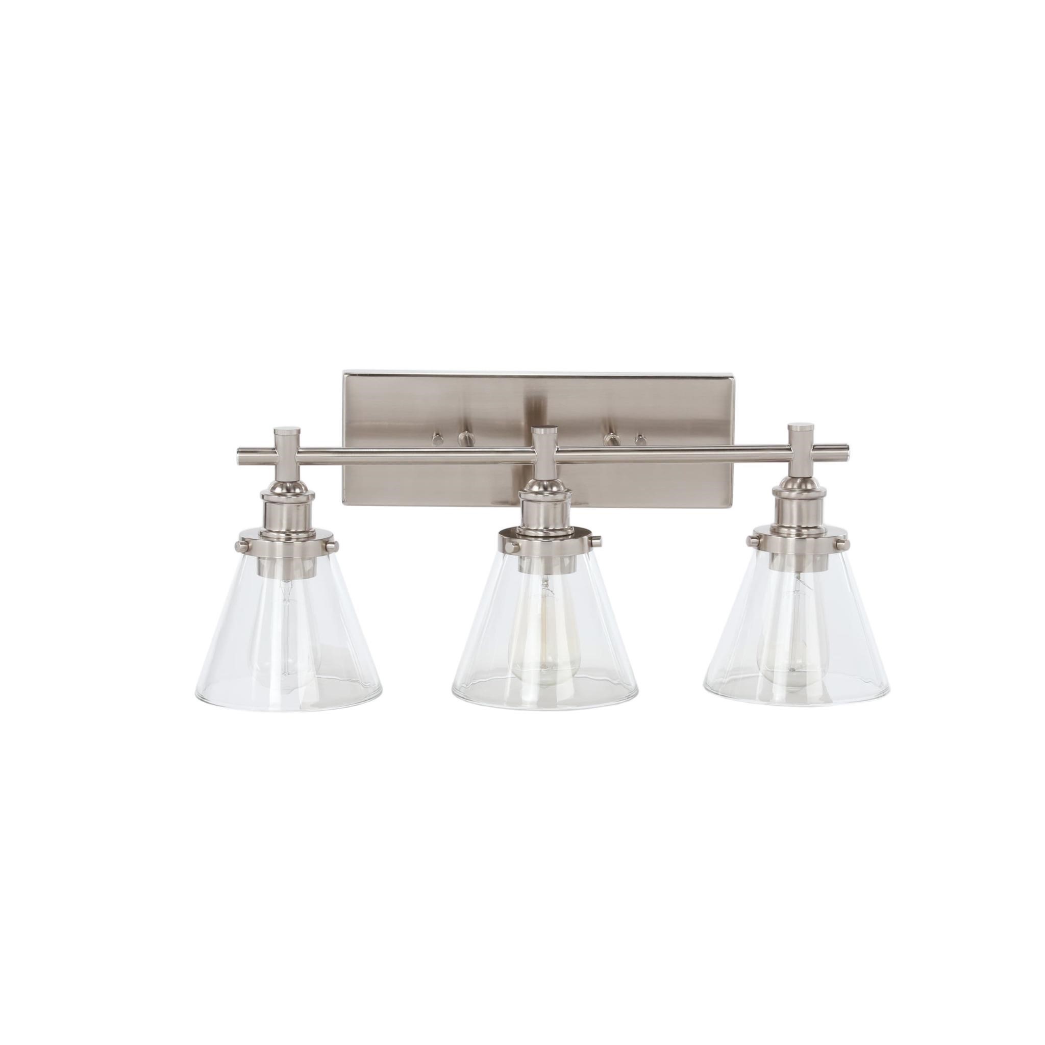 $80  Shiloh 3-Light Nickel Transitional Vanity