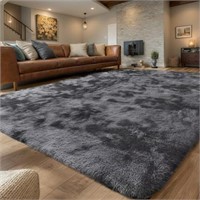 6X9 Dark Gray Soft Area Rugs for Bedroom Living