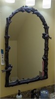 BEAUTIFUL RUSTIC BIRD AND BRANCH MIRROR