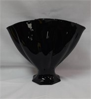 Ebony Glass 8" T Fan Vase