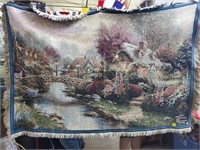 Thomas Kinkade Tapestry Blanket