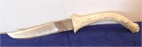 ANTLER HANDLE KNIFE W/BLADE MADE FROM....
