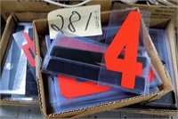 3 BOXES OF  PLASTIC NUMBERS