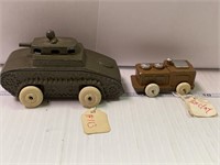 2 Barclay die cast Military Vehicles