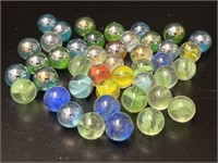 Lot of 30+ Vintage Glass Cat Eye Marbles