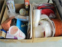 2 boxes of miscellaneous kitchen items