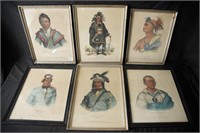 6 McKenney & Hall Lithographs of Native Chiefs