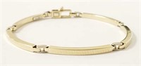 14K gold Greek key pattern bracelet 5.6 grams - 7"