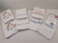 8 pillowcases- most hand-embroidered