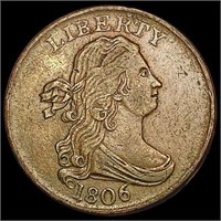 1806 Draped Bust Half Cent CLOSELY UNCIRCULATED