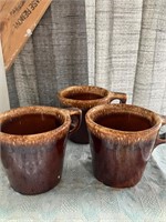 Hall brown drip coffee mugs