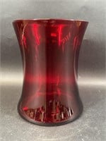 Glass Gathering Red Vase