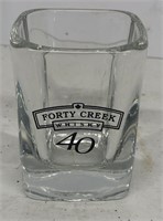 40th Creek whiskey shot glass