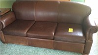 Buffalo Leather Couch, 81" Long