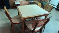 Vintage Stakmore card table & 4 chairs