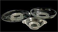 (3) Fostoria Glass Bowls, Platter