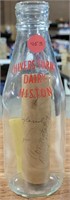 CHIVERS FARMS DAIRY GLASS MILK BOTTLE