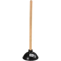 FB3469  Kendik Rubber Toilet Plunger - Wood Handle