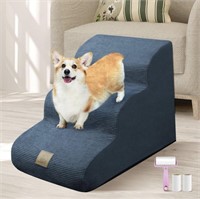 Dog Stairs to Couch Sofa Bed, 3 Steps Pet Stairs
