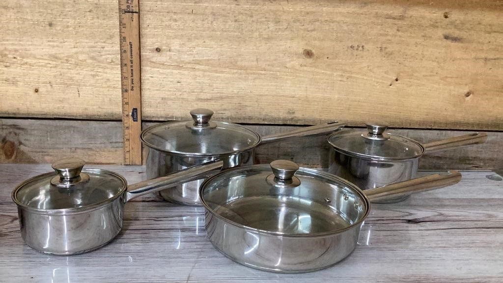Stainless Pot set with lids