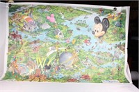 1990s Disney World Resort Poster Map MGM, Epcot MK