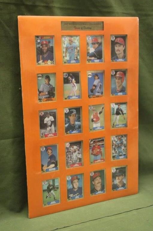 1987 World Baseball Champions Framed Baseball Card