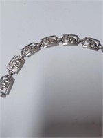 Marked Sterling Elephant Bracelet-12.9g
