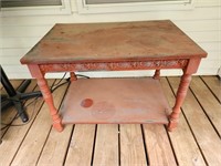 30x21x20 red wooden table