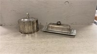 Silverplate Butter Dish and Trinket Box