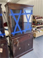 2-Door China Cabinet 35"L x 17"W x 69"H As Is
