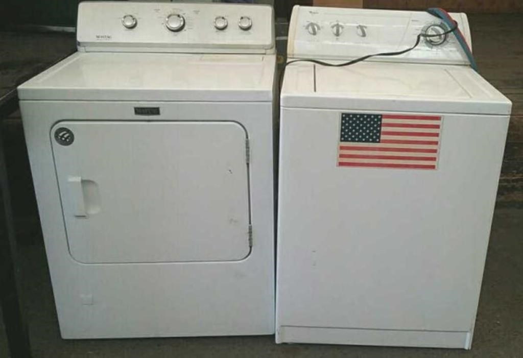 Whirlpool Washing Machine & Maytag Gas Dryer